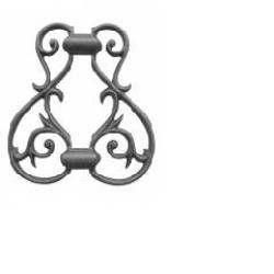 adorno ad091 150x170 mm cuadrado 16 mm hierro fundido